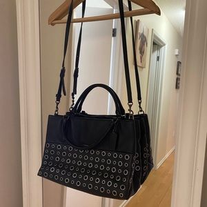 Very lightly used black leather coach purse